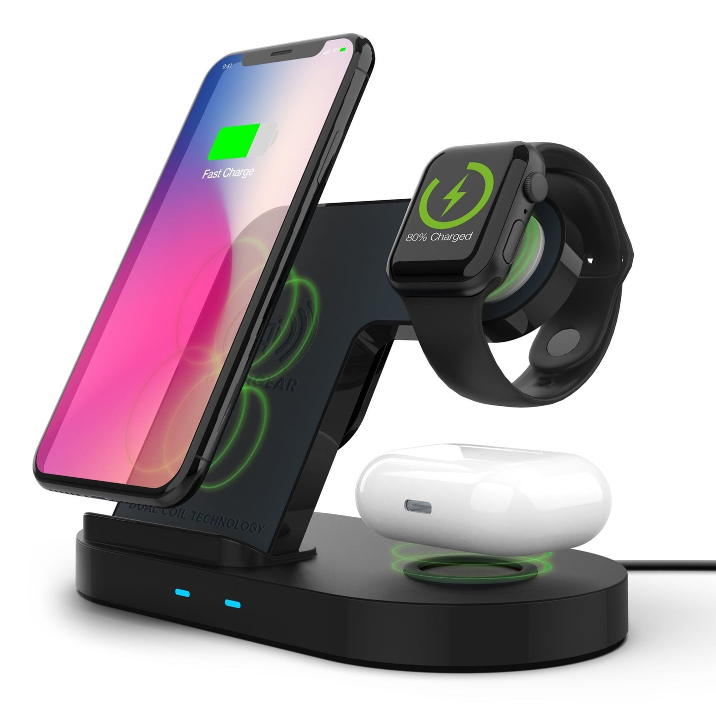 3-in-1 Wireless Charging Dock – Fast Charge Station for Setup