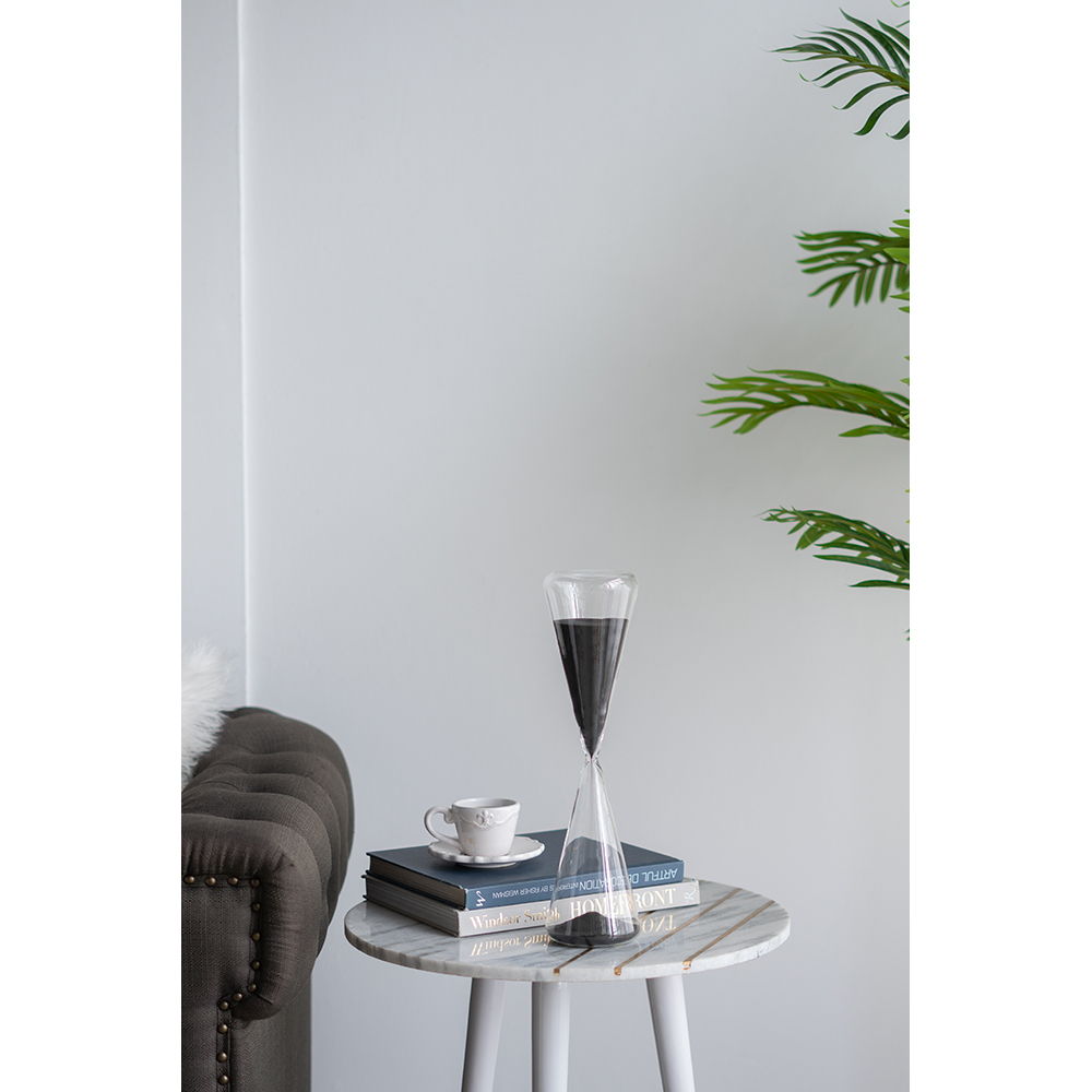 Triangular Glass Sand Timer – Minimal Desk Decor Accent