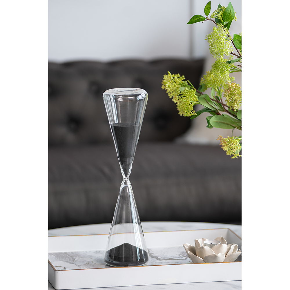 Triangular Glass Sand Timer – Minimal Desk Decor Accent