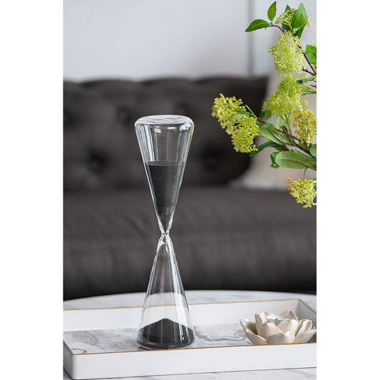 Triangular Glass Sand Timer – Minimal Desk Decor Accent