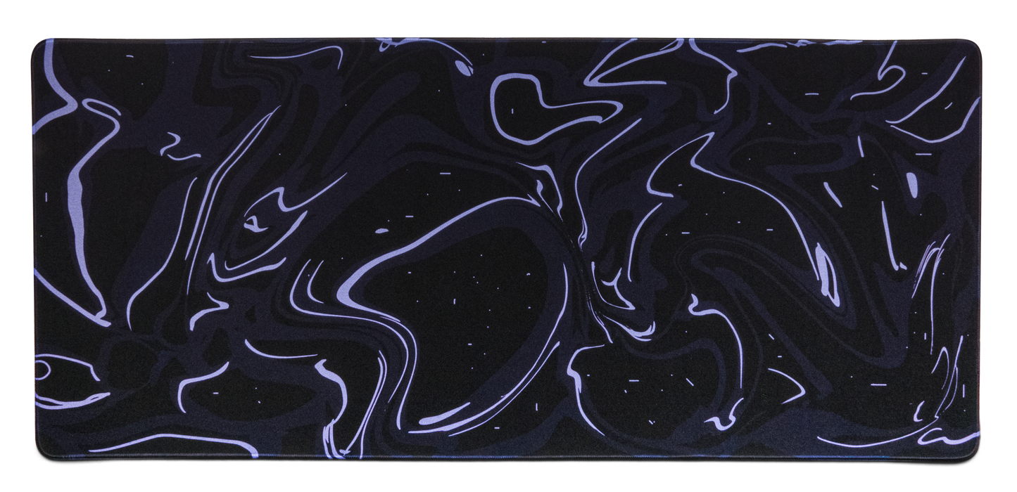 Black & White Marble Extended Desk Mat – Minimal Setup Pad