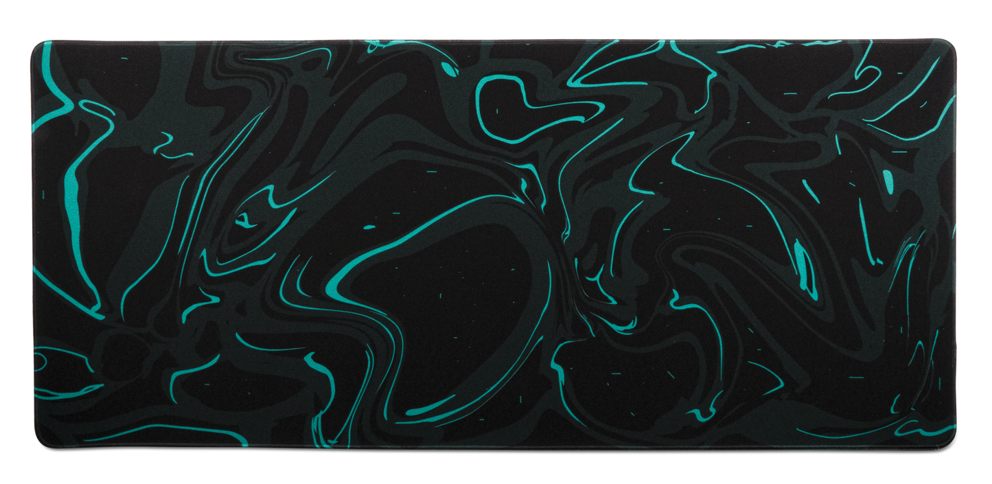 Black & White Marble Extended Desk Mat – Minimal Setup Pad